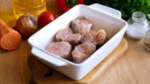 Хек с овощами в духовке