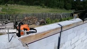 Ответственный этап стройки нашего дома. Устанавливаем мауэрлат(основание крышы)