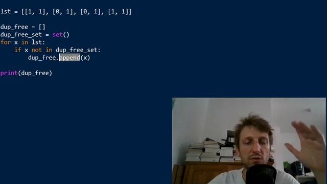 How to Remove Duplicates From a Python List of Lists? смотреть онлайн