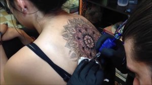 Geno Somma Mandala Tattoo Time-lapse Part 2 Mantra Tattoo