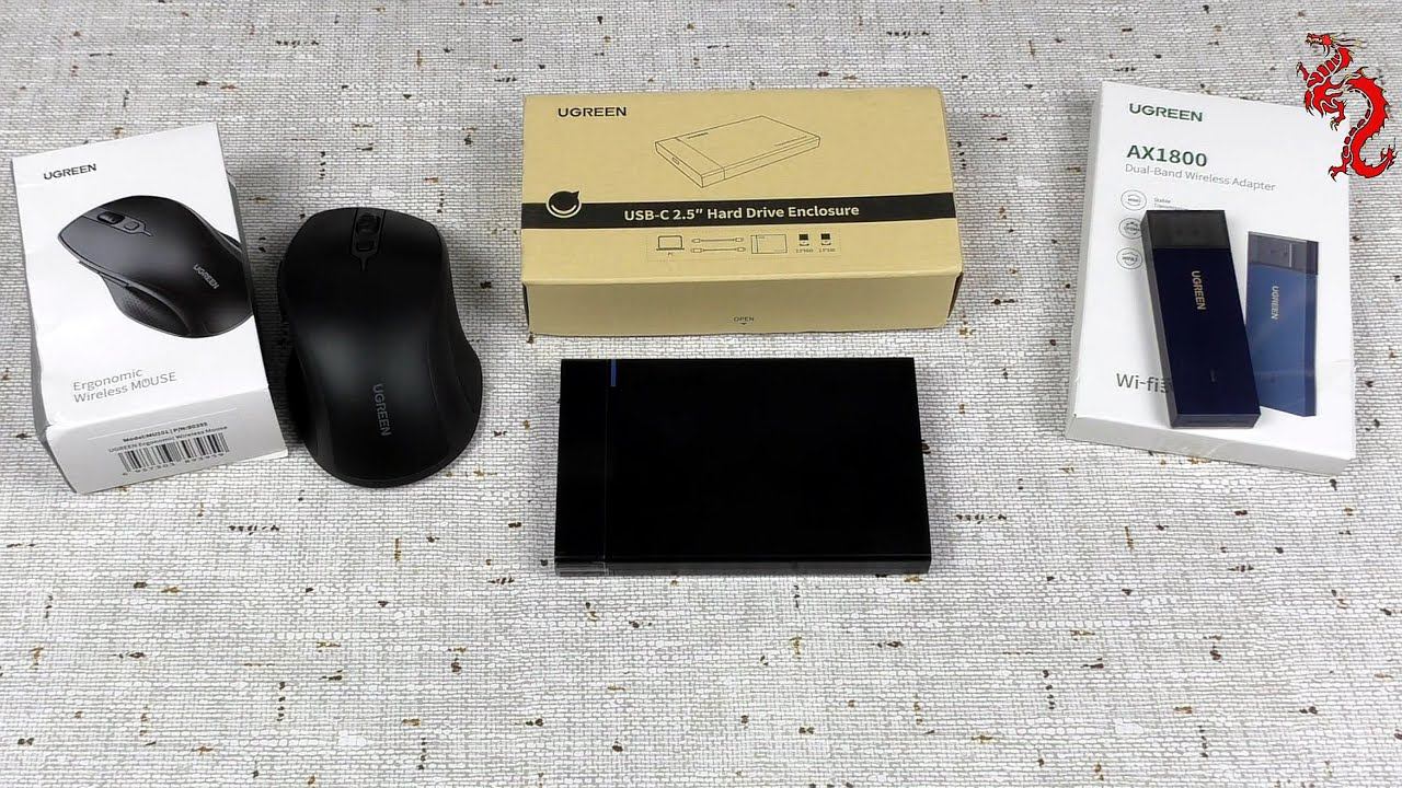 UGREEN делает вещи! //Шикарная беспроводная мышь, USB-C 2,5" HDD/SSD бокс,  AX1800  WiFi 6 адаптер