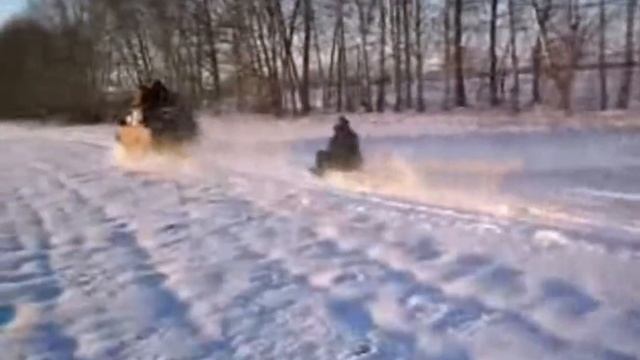 По полю на санках за авто смотреть онлайн