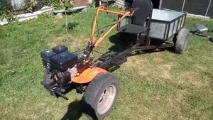 Прицеп от мотоблока патриот Вегас 7, идеально подошёл к мотоблоку Garden scout 8