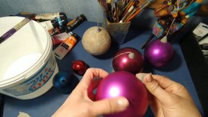 Новогодние шары в технике папье-маше. Мастер класс.