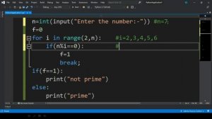 Python Program to Find Prime Number Using For Loop..by Nishant Sir..