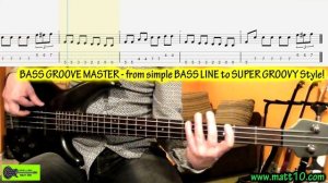 BASS GROOVE LESSON | from easy BASS LINE to SUPER GROOVY RIFFS | BASS TABS TUTORIAL