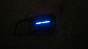 Подсветка салонных ручек дверей Hyundai Solaris 1