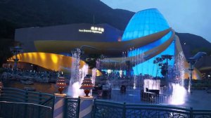 Hong Kong, Ocean Park, water fountain light show, atractions