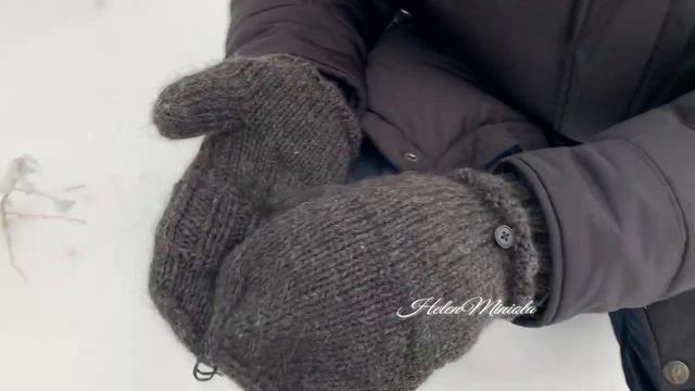 Перчатки варежки зимние мужские с откидным верхом