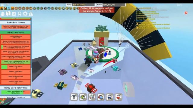 Новогодние обновление все подарки на карте и секрет!Bee Swarm Simulator!Roblox смотреть онлайн