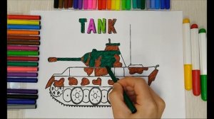 мультик раскраска танк рисуем раскраски для мальшей