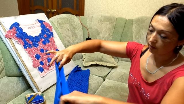 Вяжу новое платье из хлопка))) нижняя часть - юбка) схемы для вязания основного полотна и каймы. смотреть онлайн