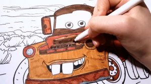 DISNEY CARS 3 Disney Cars Coloring Pages Learn Colors for Kids 1 | Tow Mater