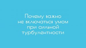 Почему важно не включаться умом при сильной турбулентности