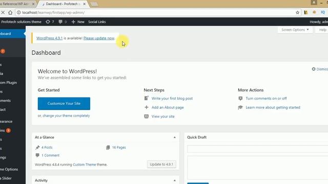 Wordpress Theme Options Development for beginner (Part 10) Custom Menus & Submenus at Admin bar