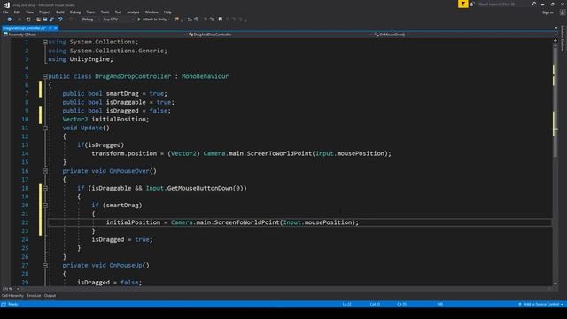 SMART DRAG AND DROP IN UNITY - TUTORIAL смотреть онлайн