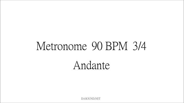 Metronome 90 BPM 3/4 Andante смотреть онлайн