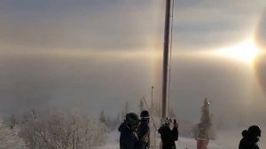 В Швеции засняли огромное солнечное гало.