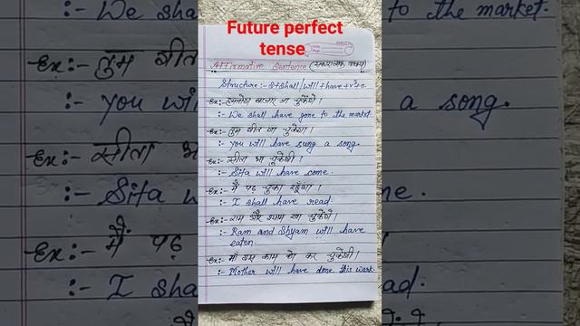 example of future perfect tense of affirmative sentence so let's learn by Jaynagar madam#shortsvira