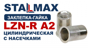 Испытание Заклепка резьбовая цилиндрическая с насечками STALMAX  LZN-R с уменьшенным бортиком A2