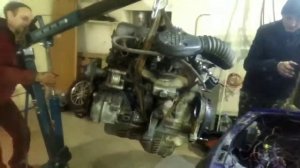 Москвич 2141 замена двигателя.