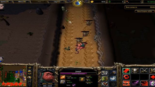 Hero of the empire 1.23d solo abomination killed byatis