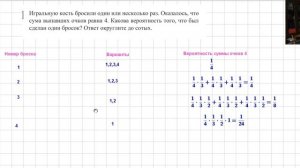 Игральную кость бросили один или несколько раз