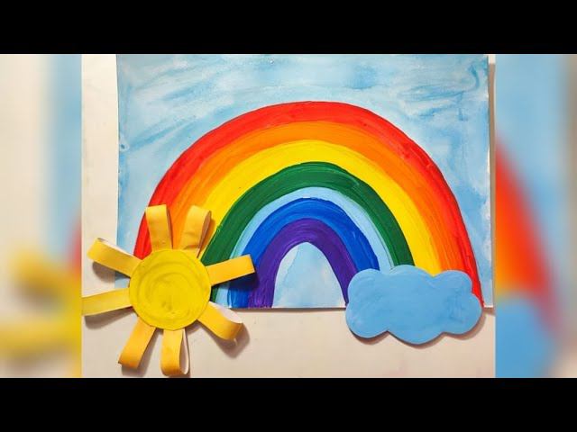 How to Draw a Rainbow and Sun: Kids Craft Tutorial смотреть онлайн