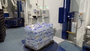 Упаковка паллеты на вращающейся платформе | Паллетообмотчик ROBOPAC MASTERPLAT