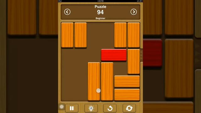 Unblock me free solutions beginner level 94 ( android and ios app solutions all levels )