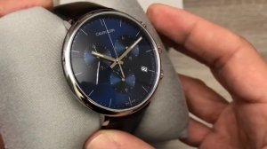 Calvin Klein High Noon Chronograph Quartz Blue Dial Men's Watch K8M271CN (Unboxing) @UnboxWatches