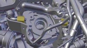 Mercedes Benz M256 engine timing animation.