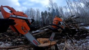 Про пилы и МАСЛО,трактор и КУН ,на новом месте работы.