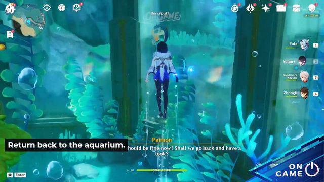 Fontaine Hidden Quest : Fontaine Aquarium (Blubby, Chubby, Creative Evolution ) Genshin Impact 4.0