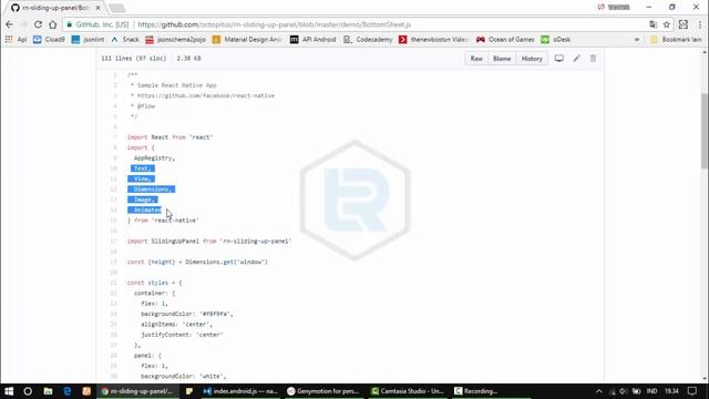 React Native - How to make sliding up panel смотреть онлайн