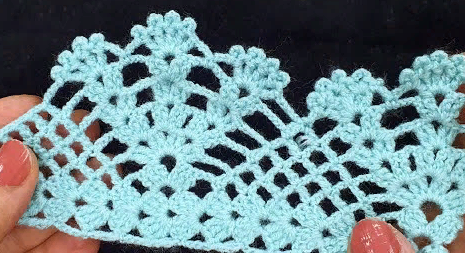 Красивая кайма крючком смотреть онлайн