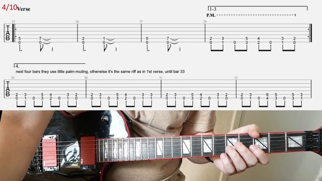 Slayer  Gemini  rhythm guitar lesson смотреть онлайн