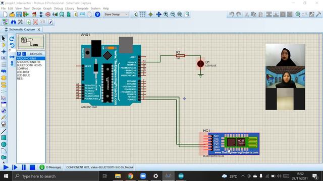 PROJEK 1 : KONTROL LED PADA PROTEUS MENGGUNAKAN APP INTERVENTOR