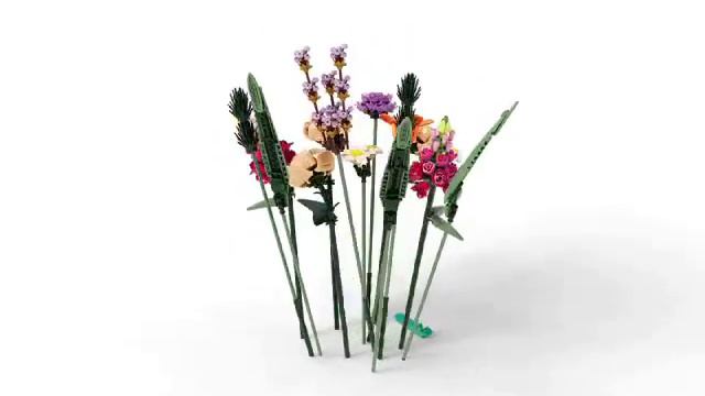 LEGO Icons Flower Bouquet 10280 Building Decoration Set - Artificial Flowers with Roses смотреть онлайн