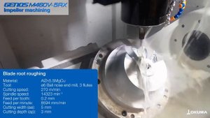 Обработка импеллера на 5 ти осевом центре OKUMA M460V 5AX
