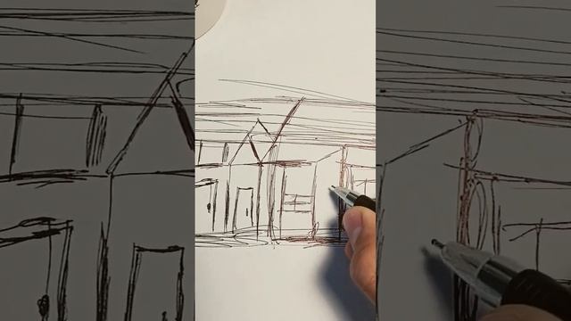 рисуем большой дом часть 5, финал, drawing a big house part 5, final