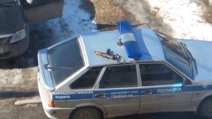 Полиция забыла автомат на крыше авто