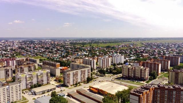 Бердск, микрорайон, съемка с дрона смотреть онлайн