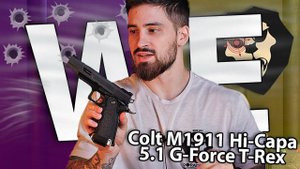Страйкбольный пистолет WE Colt M1911 Hi Capa 5.1 G-Force T-Rex (6 мм, GBB, Green Gas) видео обзор