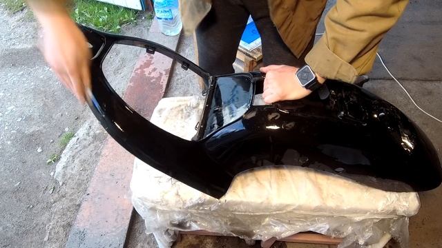 Полировка мотоцикла Honda Steed VLX 400/600. Часть 5. Ремонтирую и полирую заднее крыло.