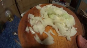 Жареные куриные желудки с луком и жареной картошкой ( заказала Гузеля )