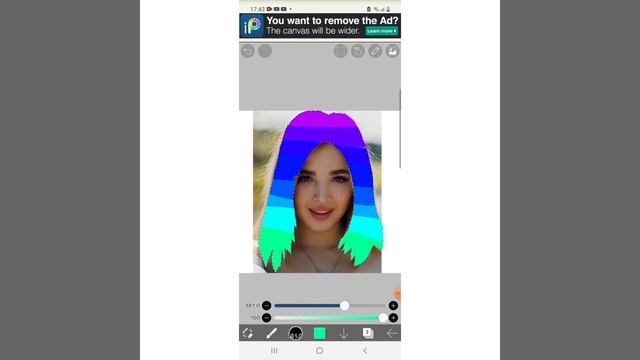 История +Перекраска волос(если комуто надо приложение называется ibitPaint X) смотреть онлайн