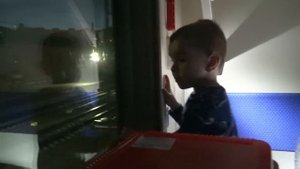 Двухэтажный поезд едем в Москву подарки Леве от РЖД
