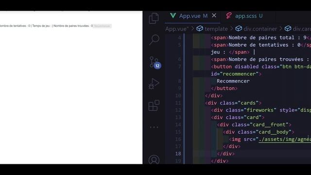 Création du jeu Memory en VueJS 3 #1