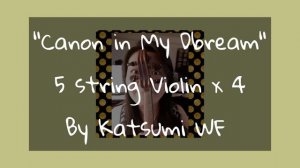 Remastered " Canon in My Dbream "  4 in 1 Quartet by 5 String Electric Violin